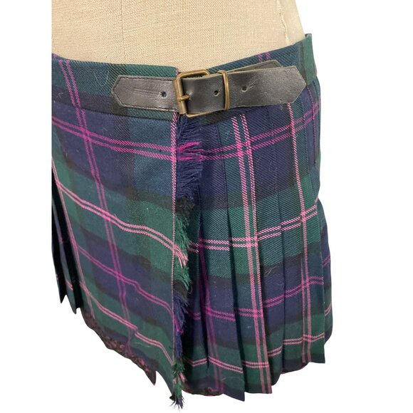 Vintage Sara Berman Plaid Tartan Kilt Skirt M - Picture 4 of 10